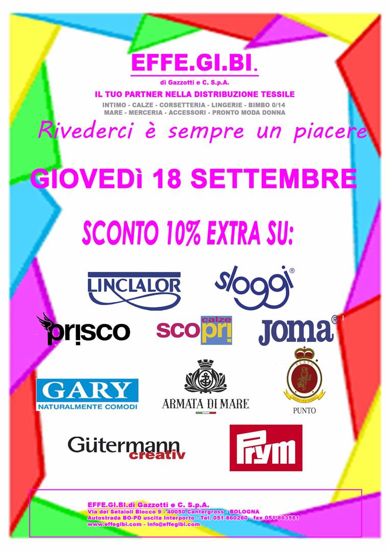 PROMOZIONI GIOVEDI&#39; 18 SETTEMBRE 2025