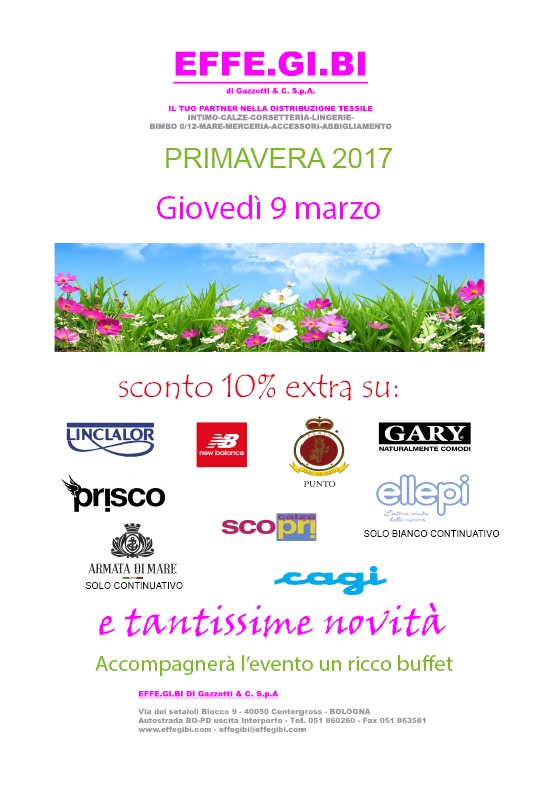 Promozioni di primavera gioved&#236; 9 Marzo ! Nuovi Arrivi !