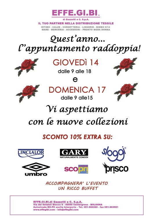 Doppio appuntamento - Gioved&#236; 14 settembre e Domenica 17 settembre